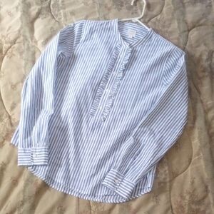 Ruffled Nautical J Crew Size 4 With 4 Button Front great Condition 38" Chest